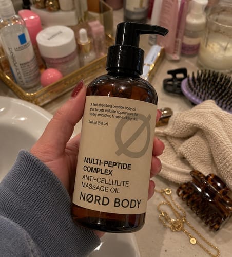 Customer photo review of NØRD BODY Anti-Cellulite Massage Oil (o4)