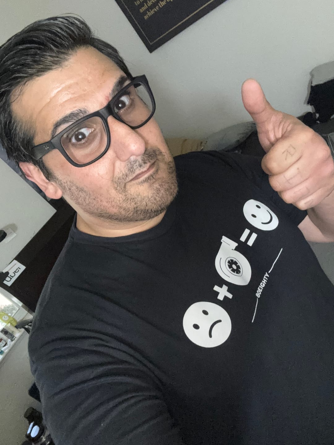 Customer photo review of 80Eighty® HappyTurbo Shirt