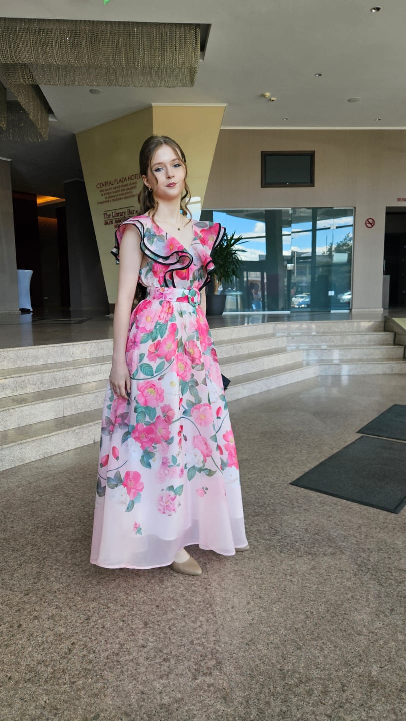 Customer photo review of Rochie Elisia cu volanase, imprimeu floral, curea inclusa