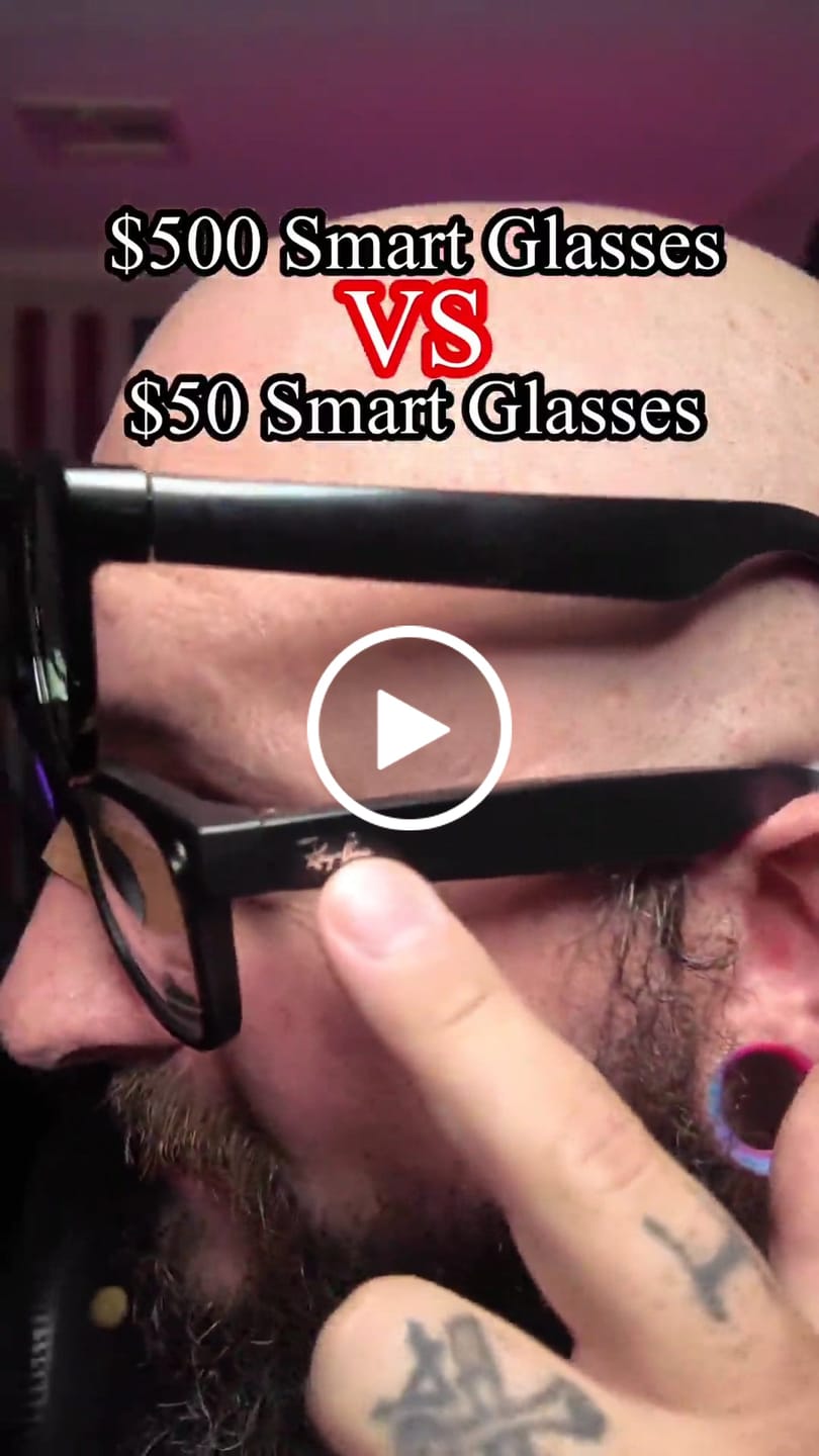 Customer video review of AI Smart Glasses - Camera 8 MP, Real-Time Translation, Navigation