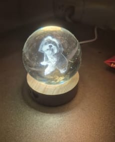 Customer photo review of Personalized Sphere