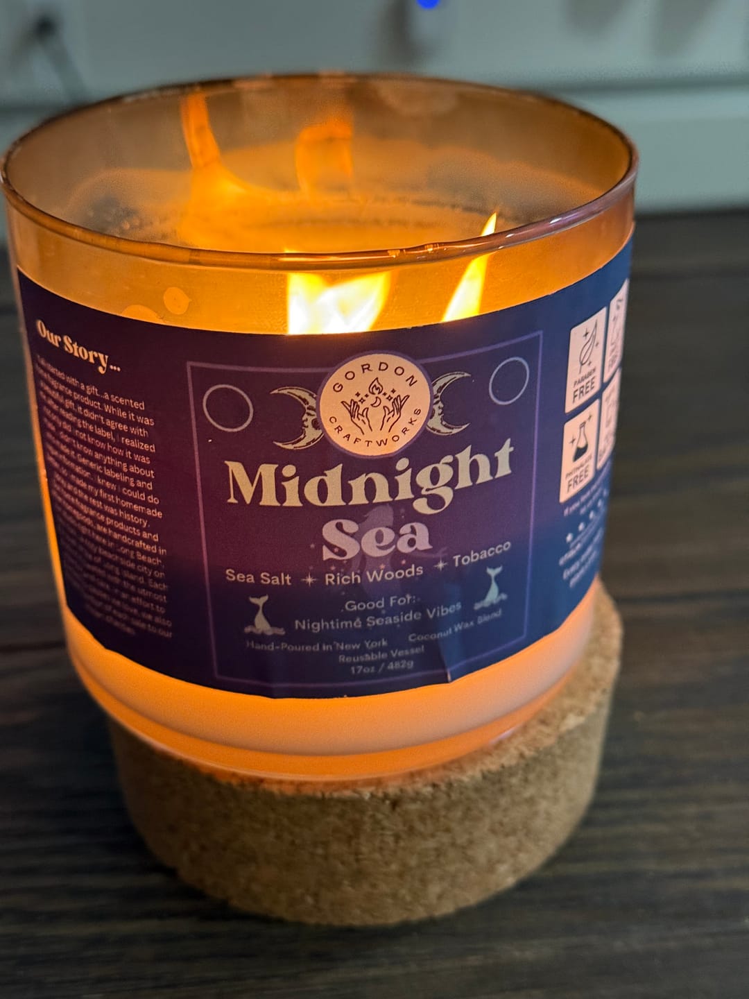 Customer photo review of Midnight Sea Deluxe Candle