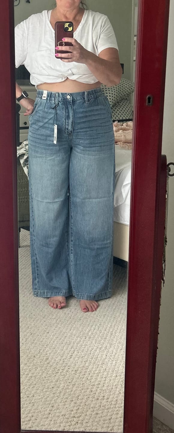 Customer photo review of Rhythm And Flow- Judy Blue Featherweight Baggy Elastic Waist Jean