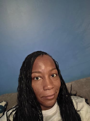 Customer photo review of Boho Deep Bulk Human Hair Blend 24"