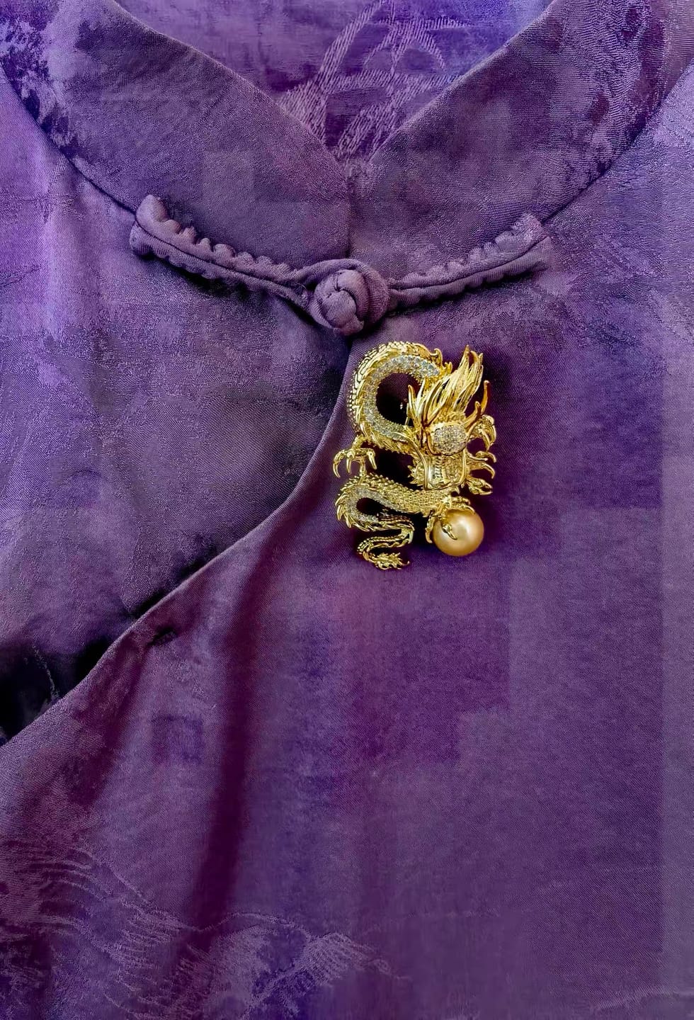 Customer photo review of Sovereign Dragon Brooch