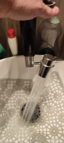 Customer photo review of 1080° Rotatable Faucet Aerator Extension