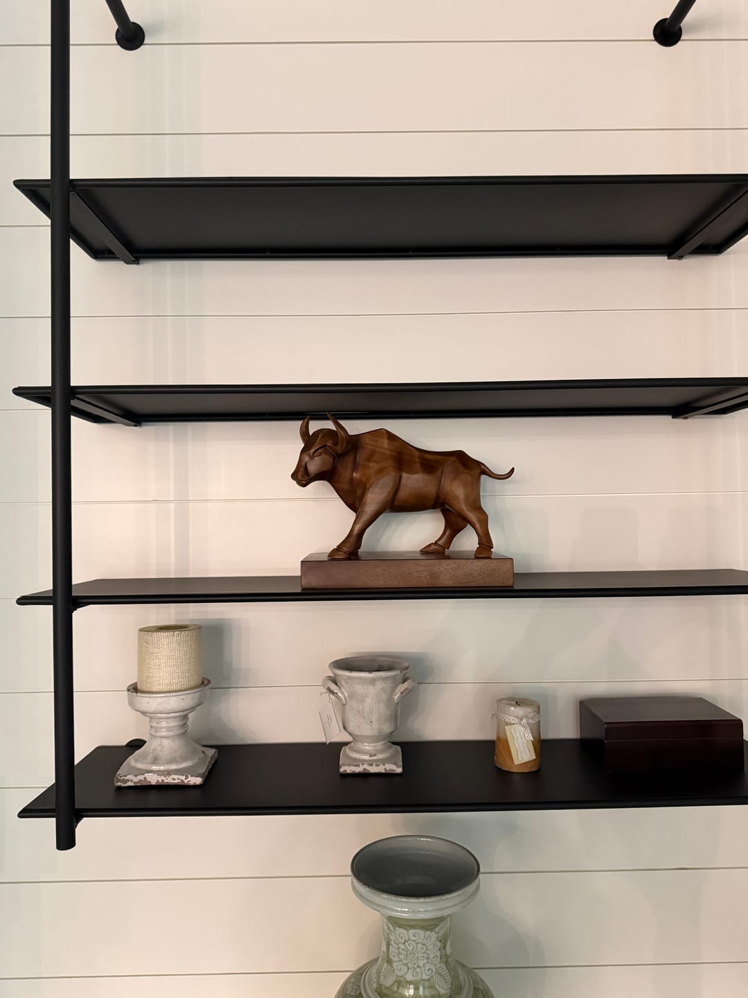 Customer photo review of Bull Wood Sculpture #WA123