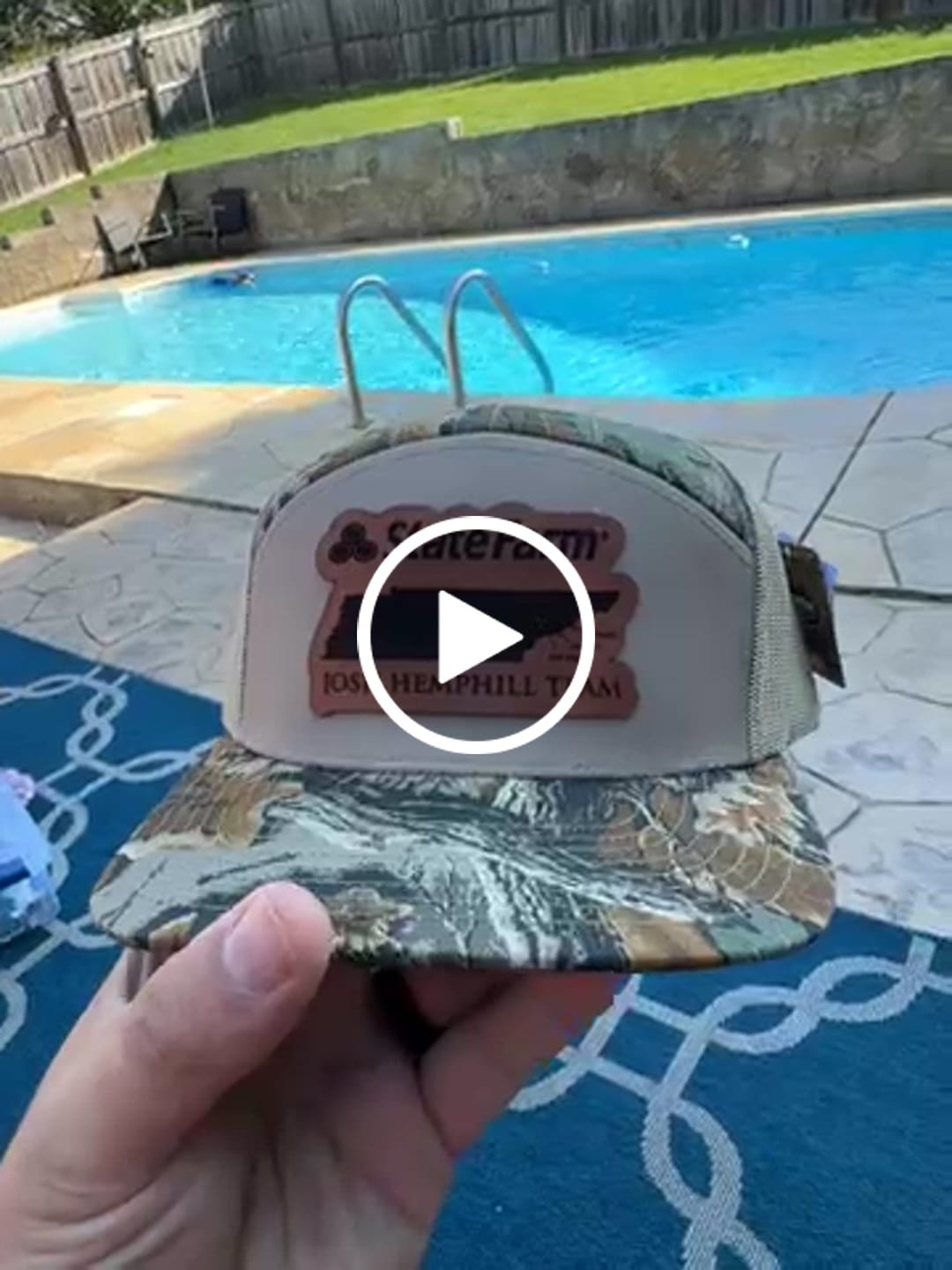 Customer video review of Custom Leather Patch 7 Panel Trucker Hat - Richardson 168P