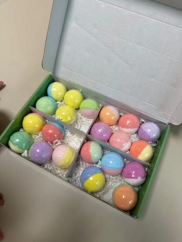 Customer photo review of 🐠 OceanPop™ Easter Surprise Bath Bombs for Kids