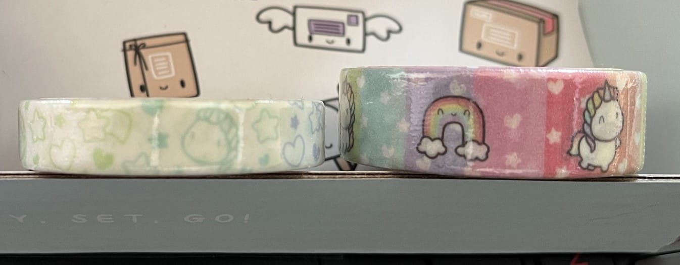 Customer photo review of Rainbow Unicorns Washi Tape (Set of 2)