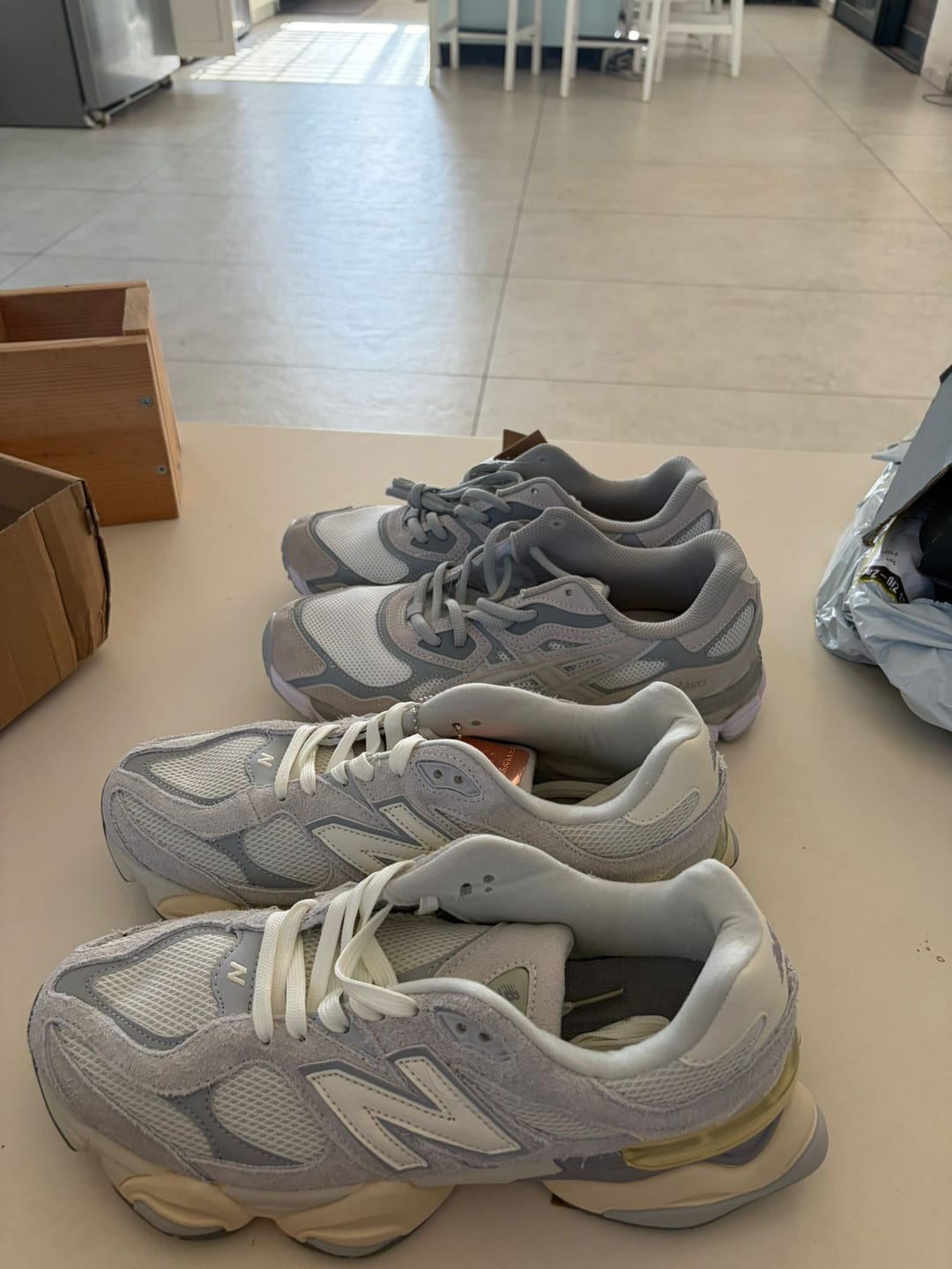 Customer photo review of New Balance 9060 - White Silver