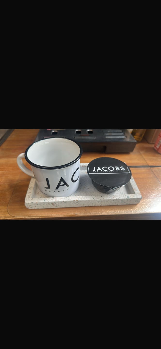 Customer photo review of Keramiktasse Emaille-Look, personalisiert