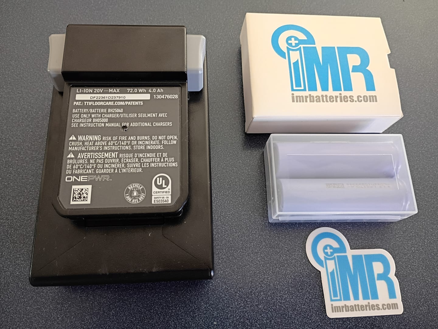 Customer photo review of Lishen 21700 4000mAh 45A Battery (LR2170LA)