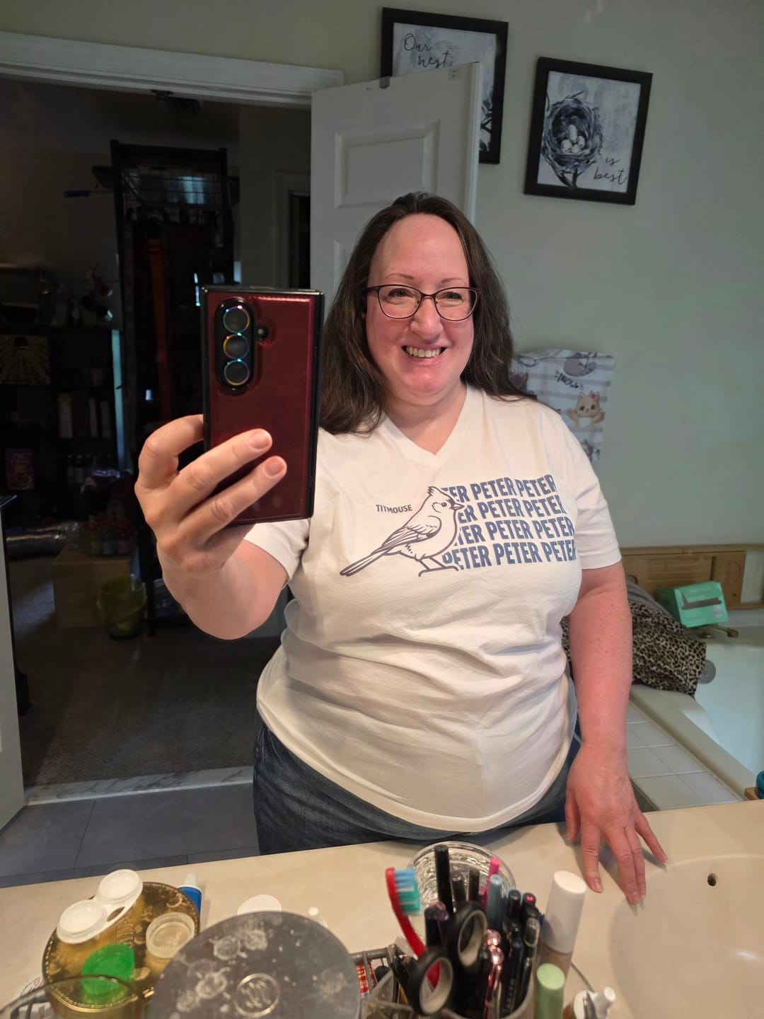 Customer photo review of Titmouse Peter V-Neck Tee