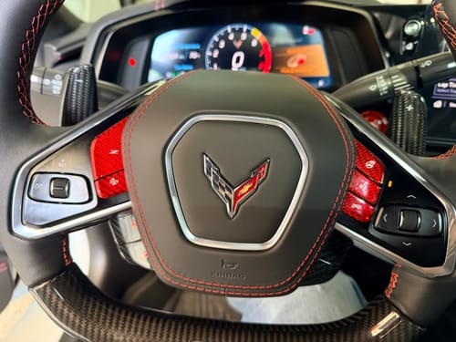 Customer photo review of C8 Corvette Real Carbon Fiber Start/Stop Button Surround Trim Cover | Interior Upgrade (2020–2026)