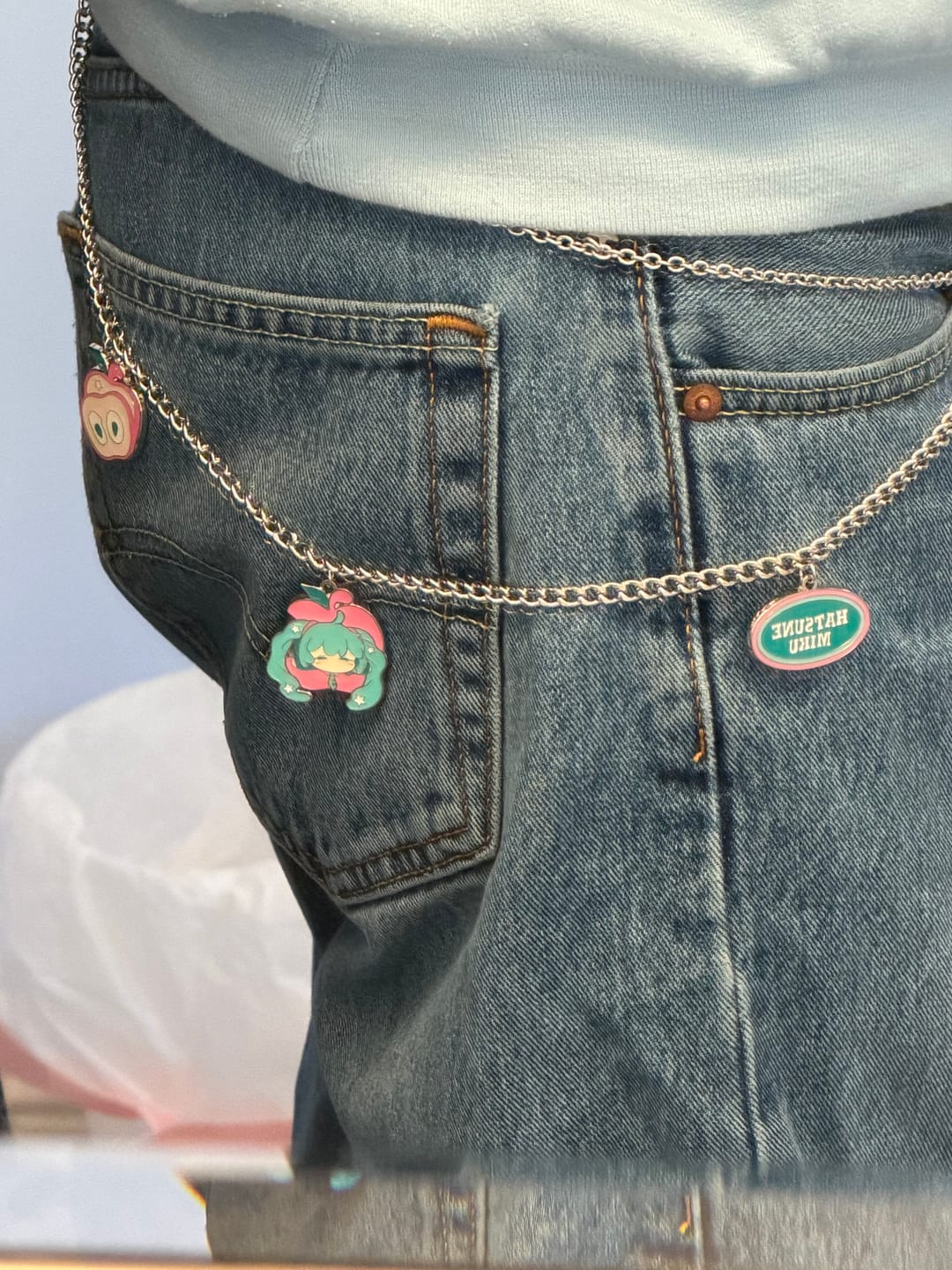 Customer photo review of Hatsune Miku Y2K Apple Belt Chain & Scarf Set