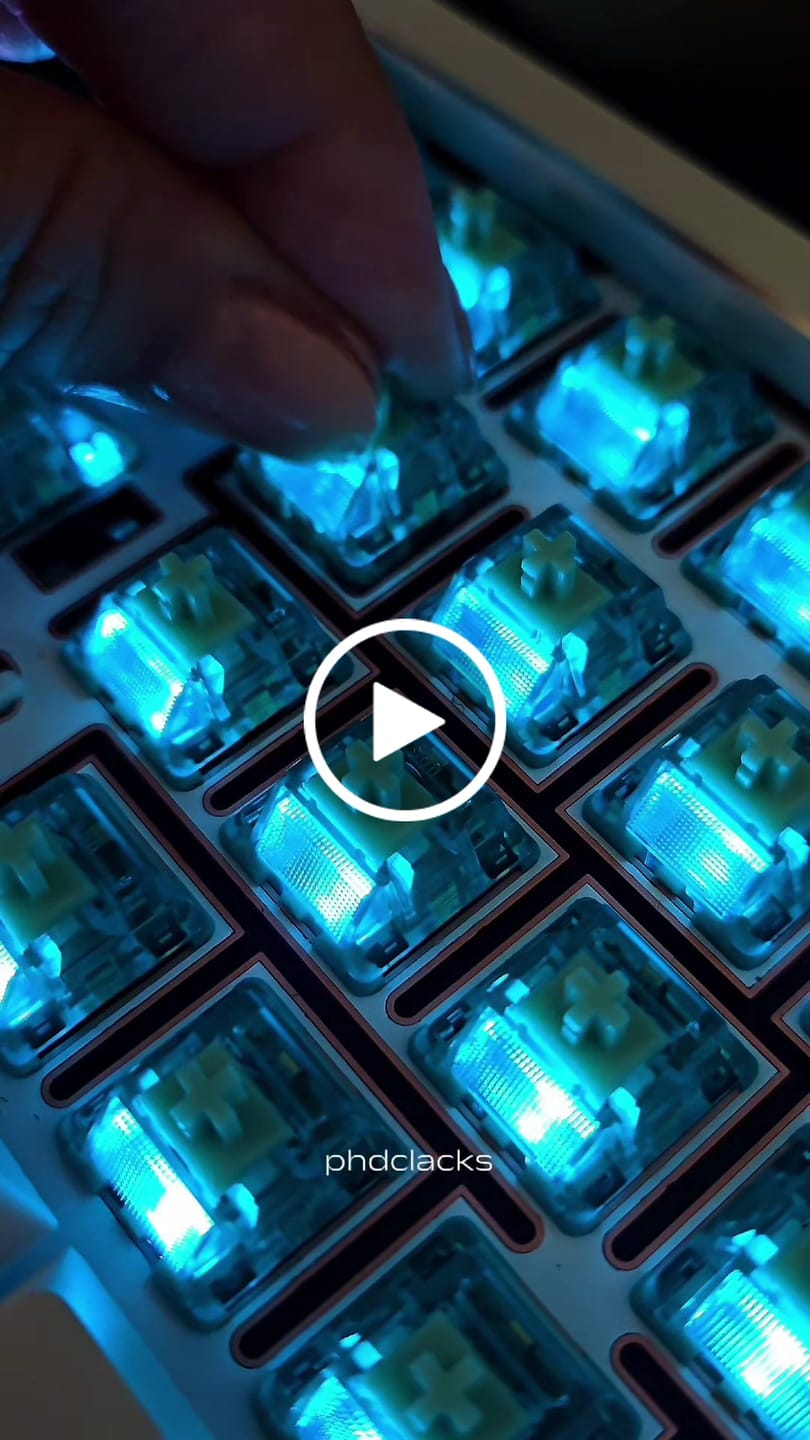 Customer video review of WINGTREE JADEITE Linear Switch FACTORY LUBED (10PCS)