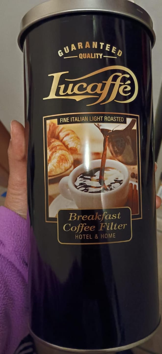 Customer photo review of 6 Latas Lucaffe Breakfast Coffee Filter 500grs Grano Molido