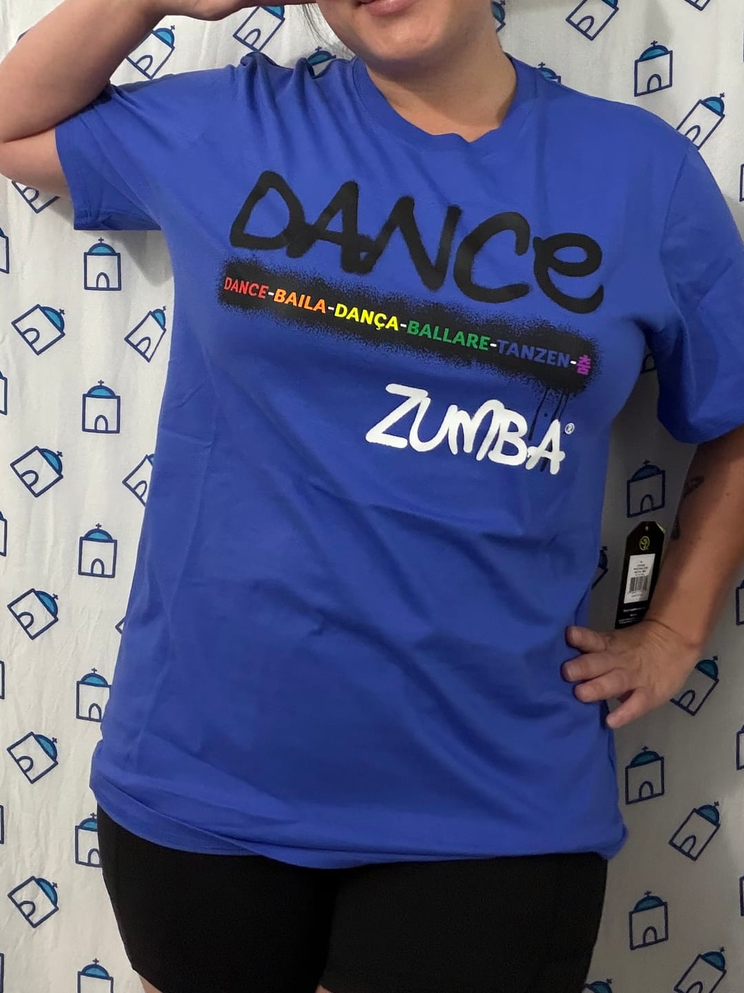 Customer photo review of Pride Unisex Crew Neck Tee - Blue