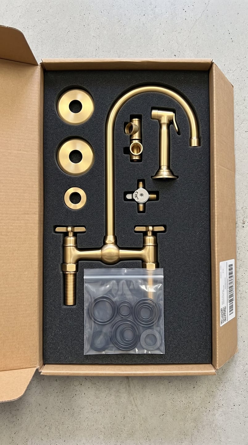 Customer photo review of Cleo Brass Bridge Faucet