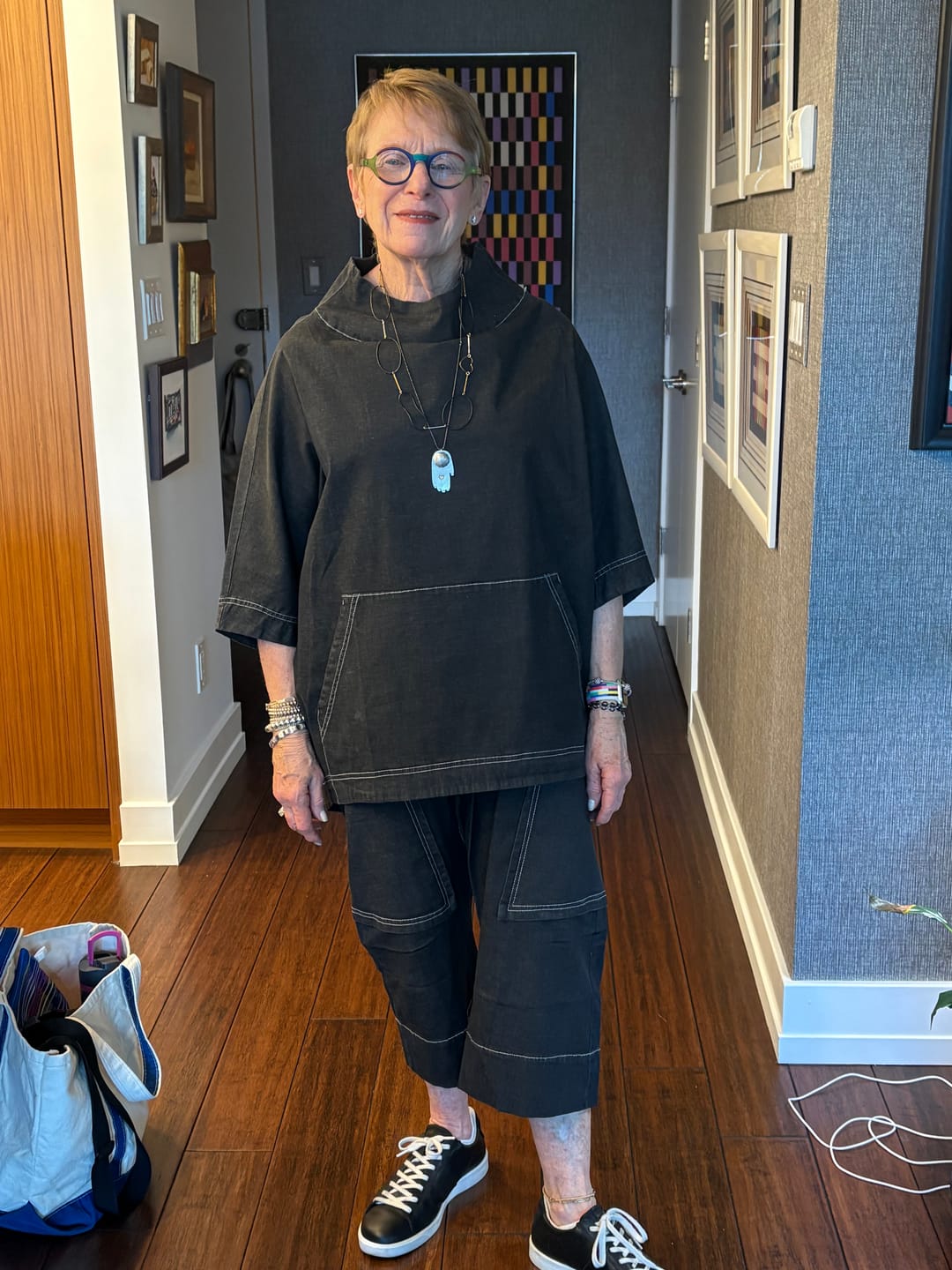 Customer photo review of Ace Harem Pants, Jet Denim