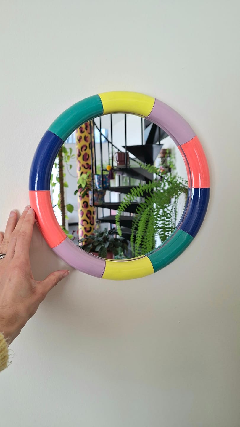 Customer photo review of The Cazbah colour block mirror - Multi gloss