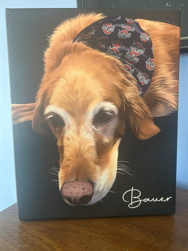 Customer photo review of Pet Art Canvas Wrap