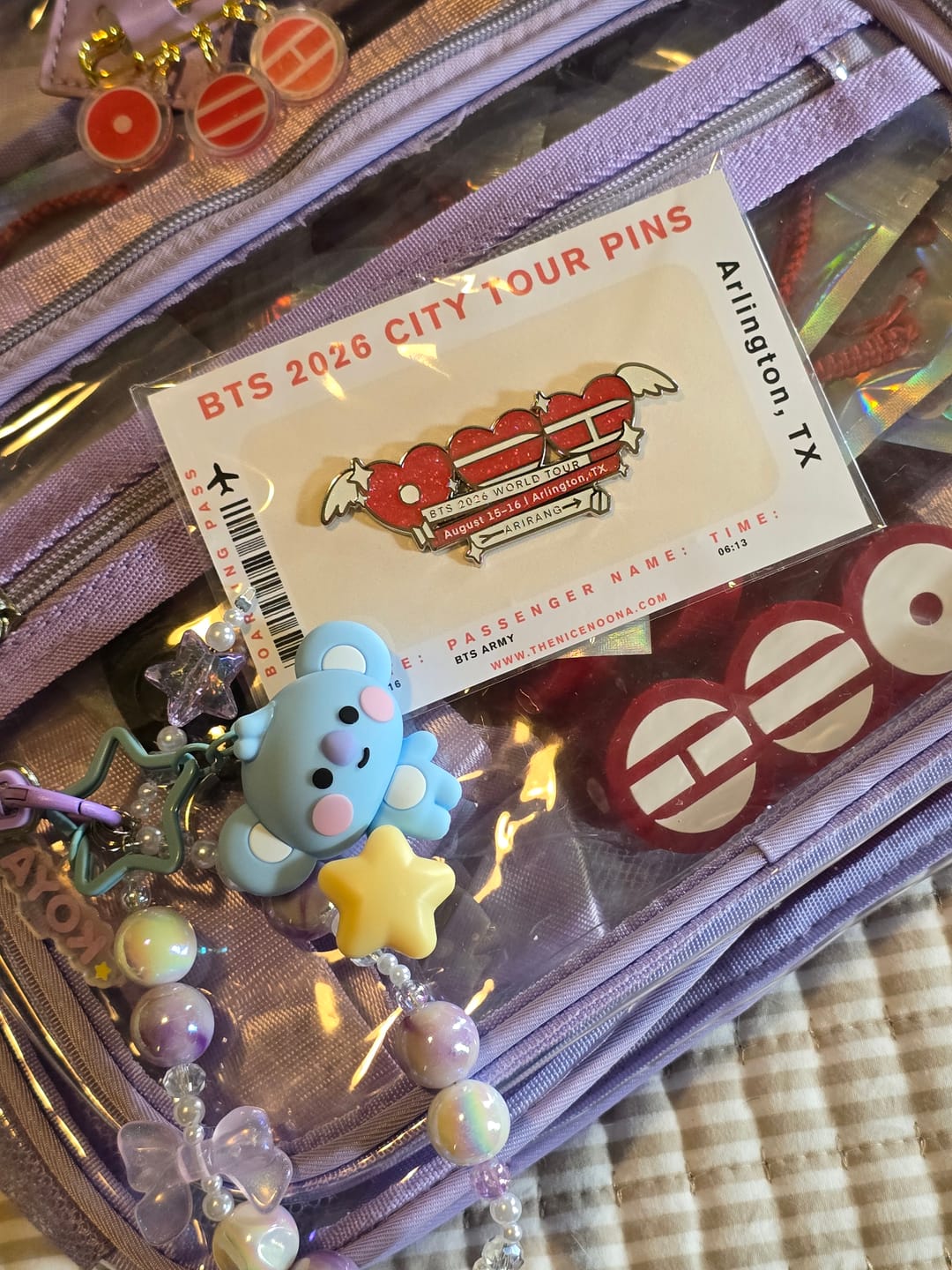 Customer photo review of BTS 2026 City Tour Pin