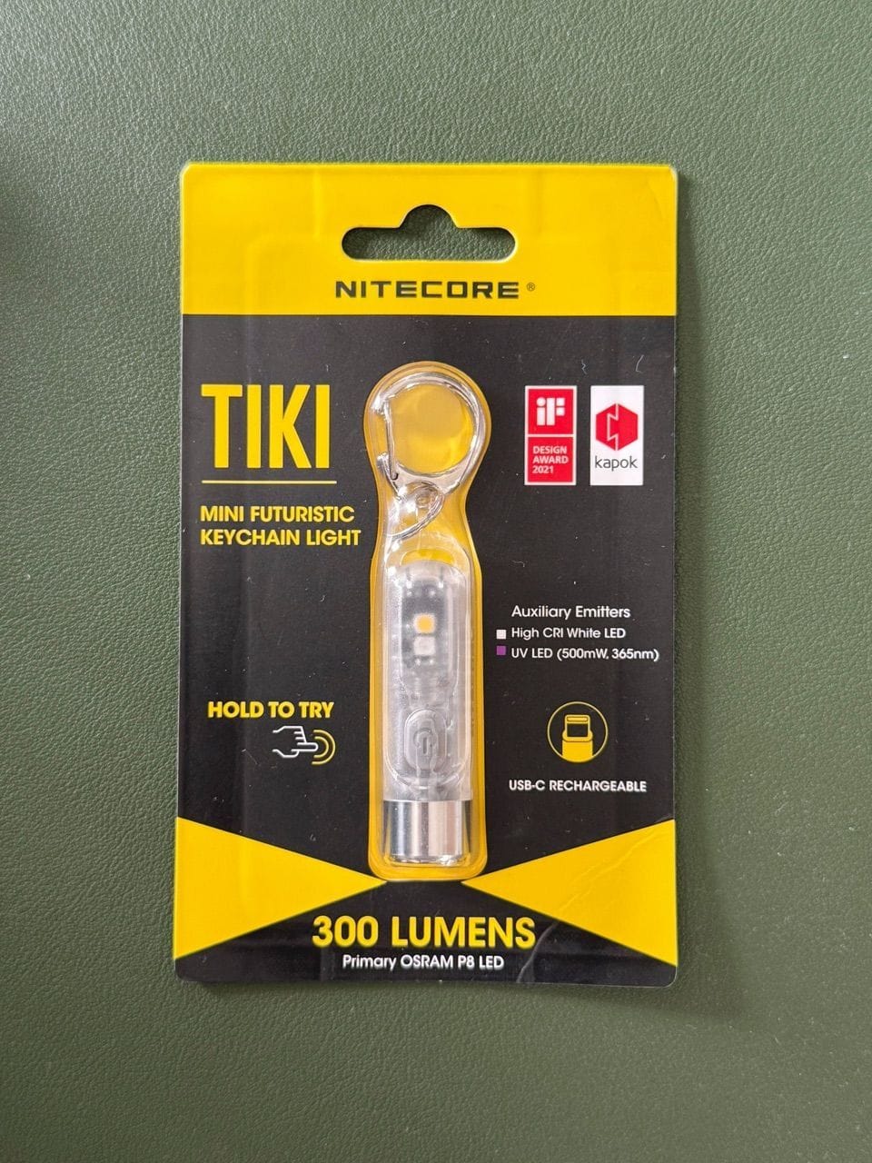 Customer photo review of TIKI (BLUE Glow In The Dark) - 300 lumens