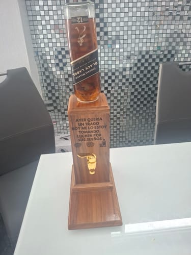 Customer photo review of Casa Master® Wooden Liquor Dispenser: Pour with Style