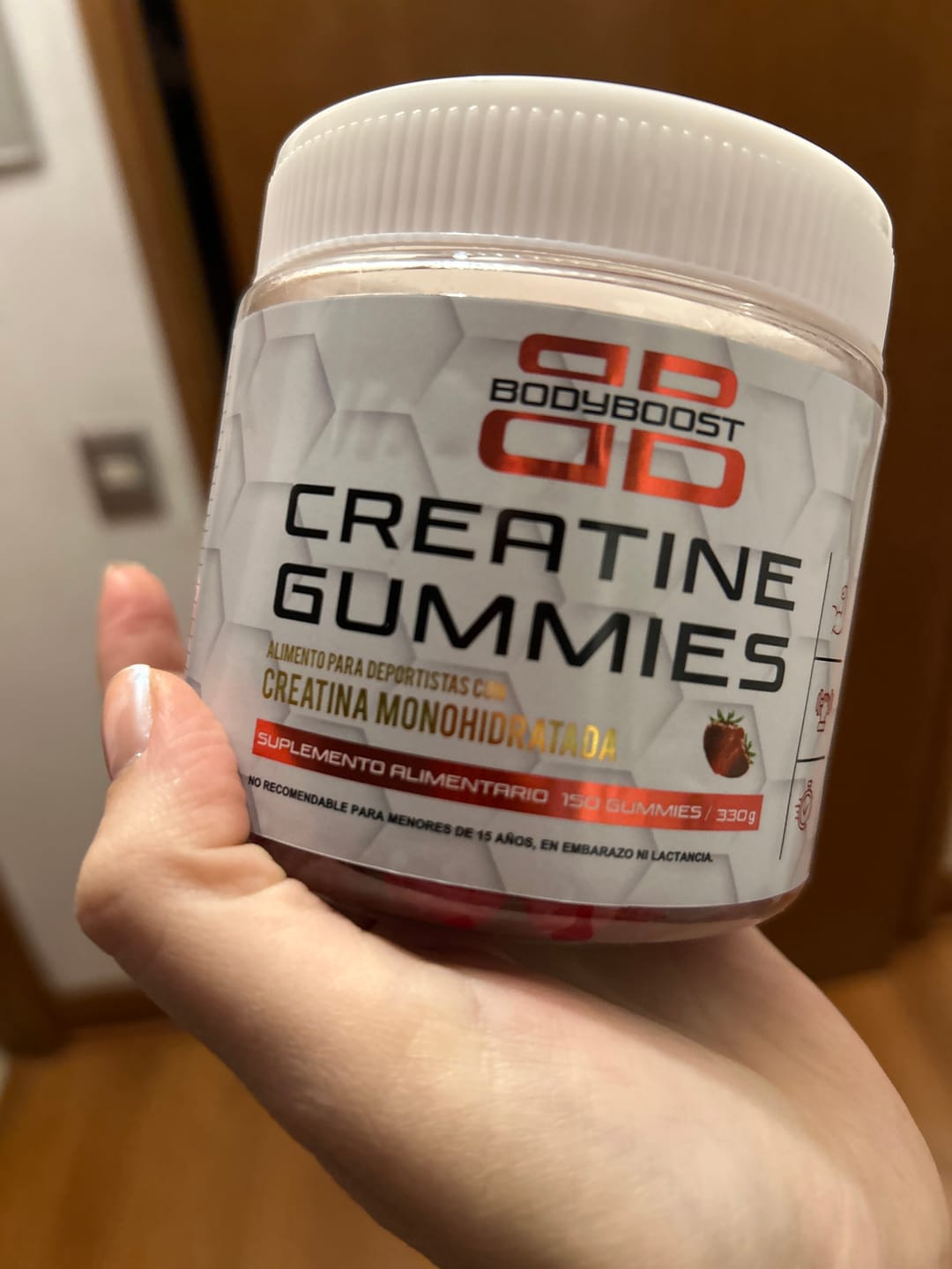 Customer photo review of Gomitas de Creatina