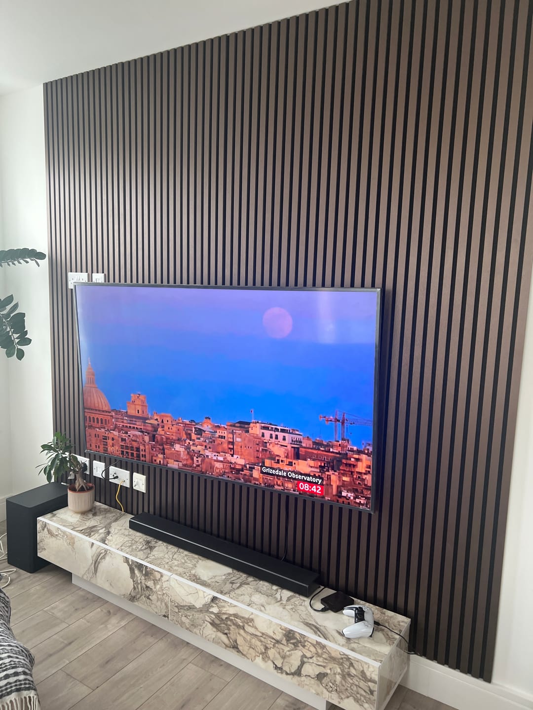 Customer photo review of Premium Acoustic Slatted Wall Panel (Multiple Colours)