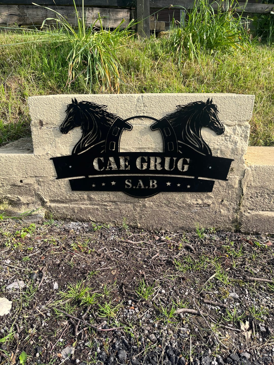 Customer photo review of Horse Ranch Metal Sign