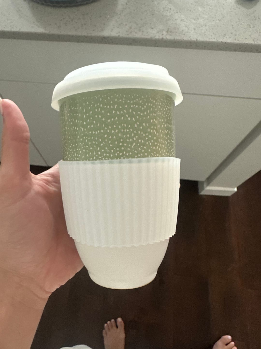 Customer photo review of Sage Green Cup 12oz
