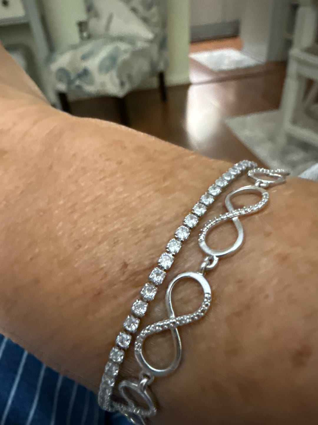 Customer photo review of Minimal Tennis Bracelet