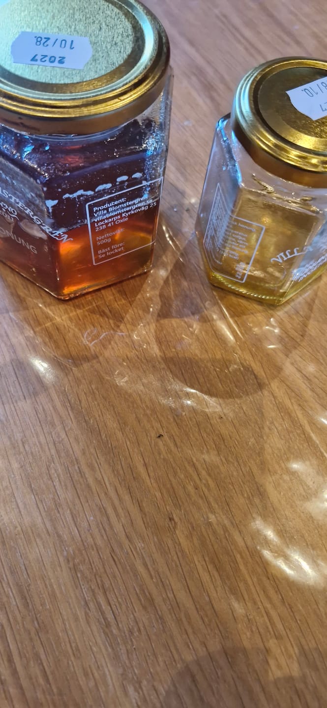 Customer photo review of 2 kg flytande honung + 250g honung med ingefära för 579kr ink. fri frakt!