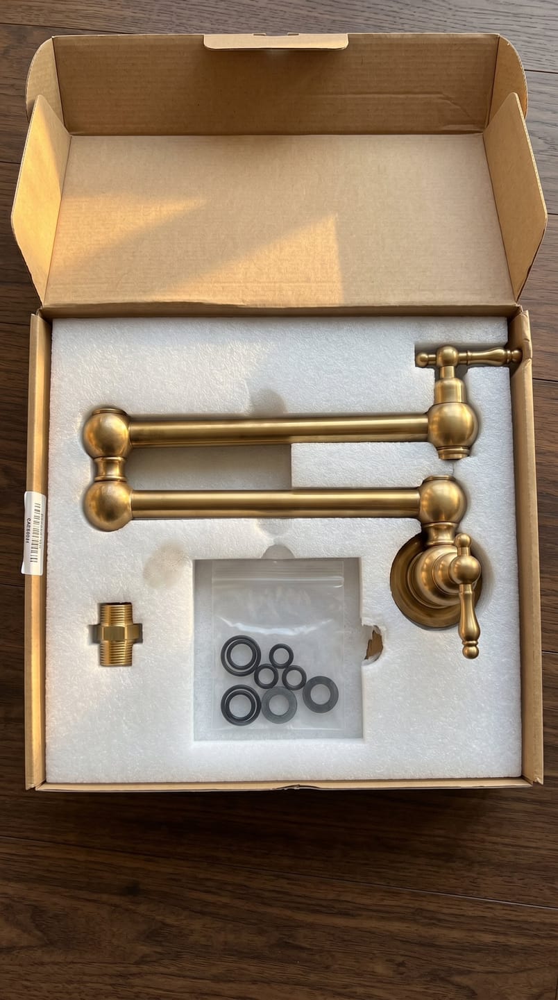 Customer photo review of Belo Unlacquered Pot Filler