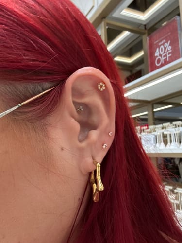 Customer photo review of Acero Inoxidable Dorado Primera Perforación