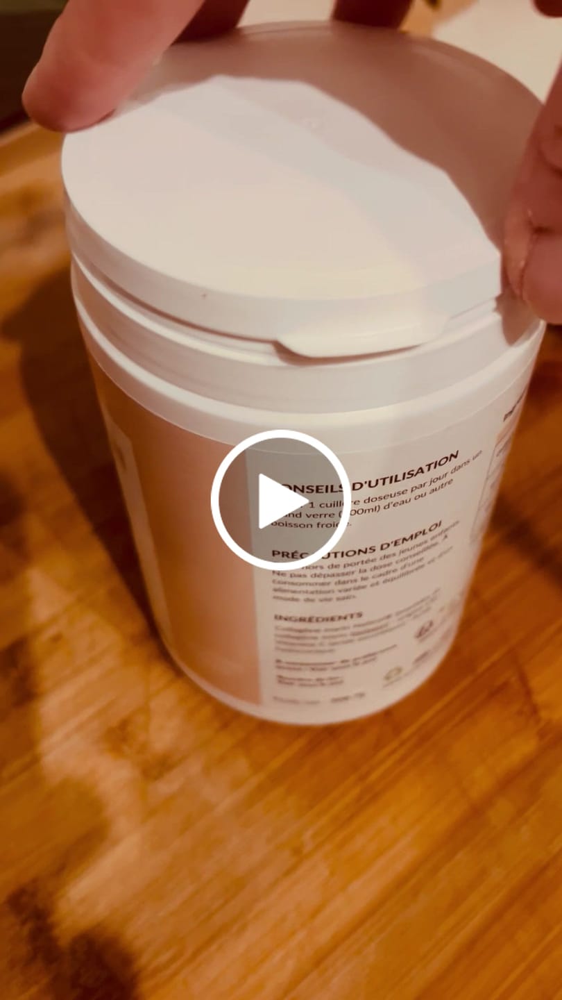 Customer video review of COLLAGÈNE MARIN NATICOL® / ACIDE HYALURONIQUE (EN POUDRE) - 300G