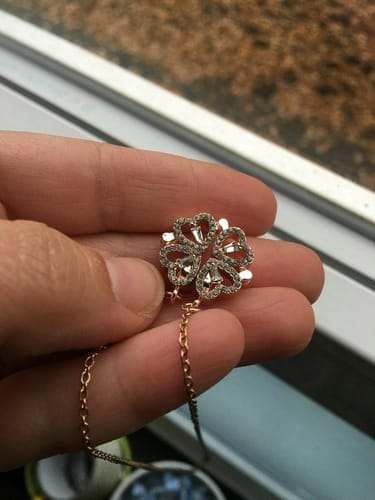 Customer photo review of Náhrdelník srdce pro štěstí