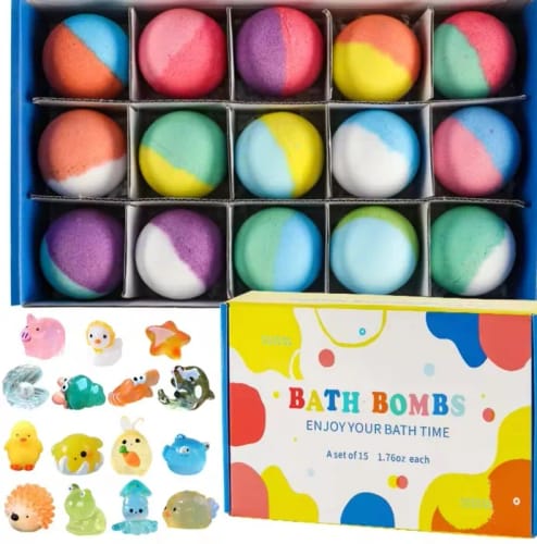 Customer photo review of 🐠 OceanPop™ Easter Surprise Bath Bombs for Kids