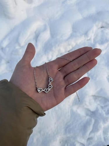 Customer photo review of Náhrdelník srdce pro štěstí