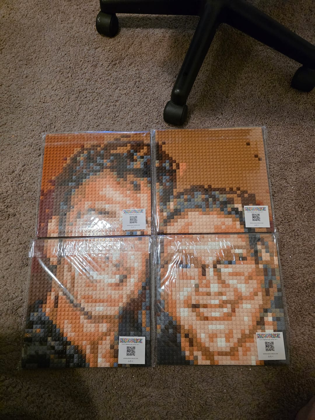 Customer photo review of Custom Bricked Mosaic Portrait 20×20"