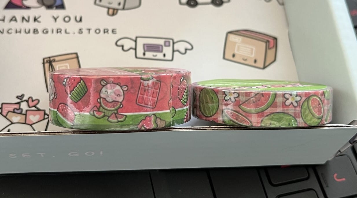 Customer photo review of Watermelon Fun Washi Tapes (Set of 2)