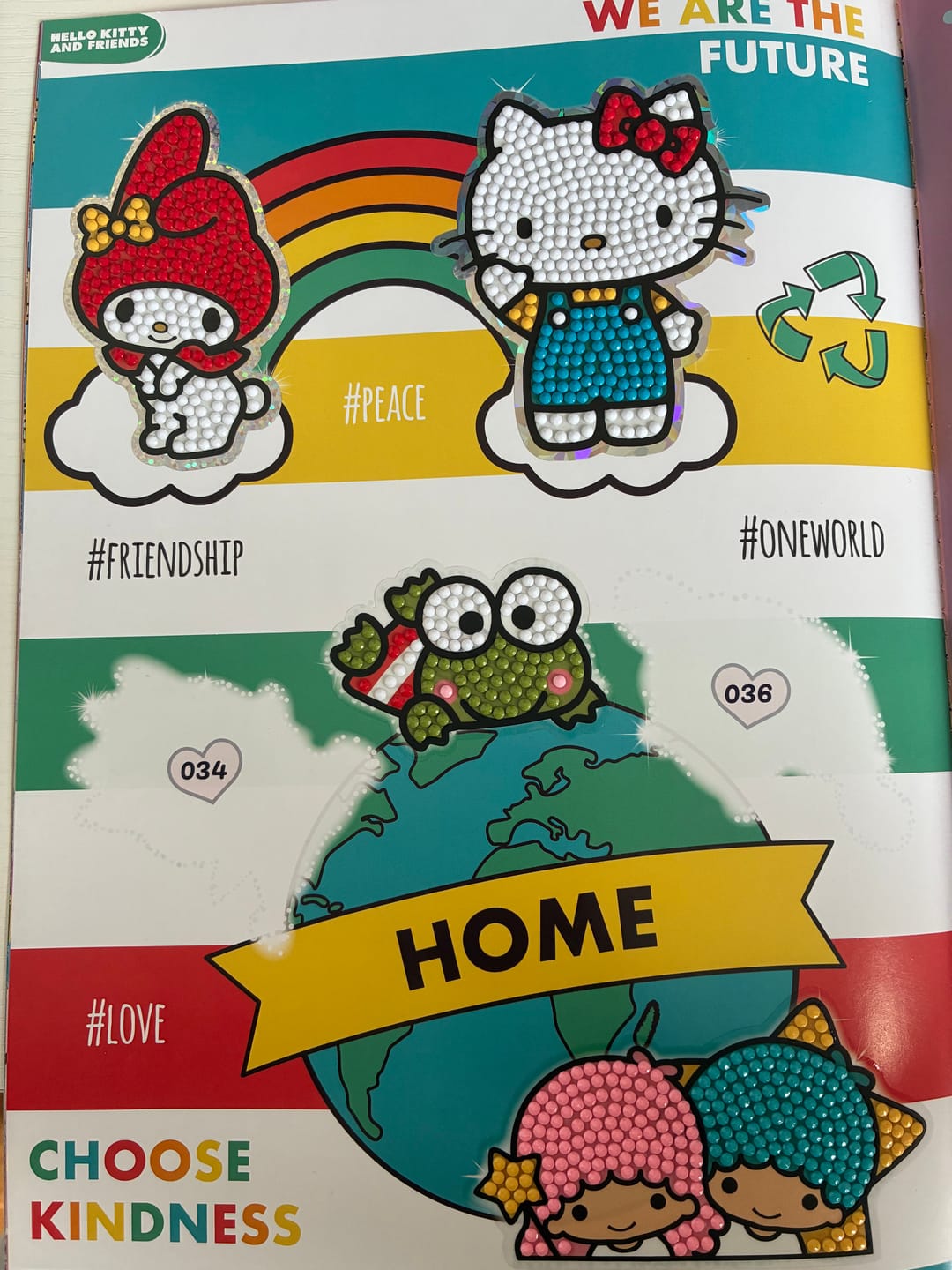 Customer photo review of Hello Kitty And Friends Crystal Art Sticker Pack
