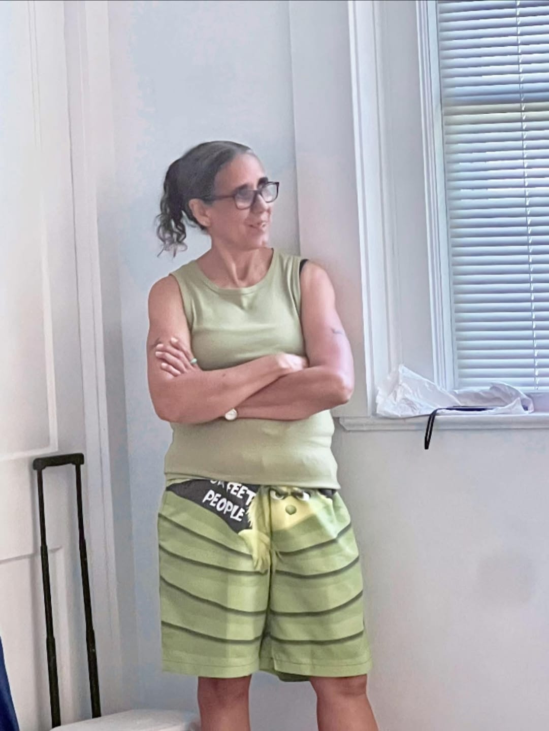 Customer photo review of Gearhumans 3D Six Feet People Grinch Custom Beach Shorts Swim Trunk