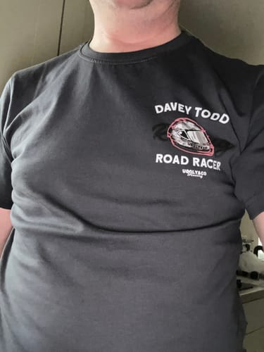 Customer photo review of Davey Todd ‘Road Racer’ Tee