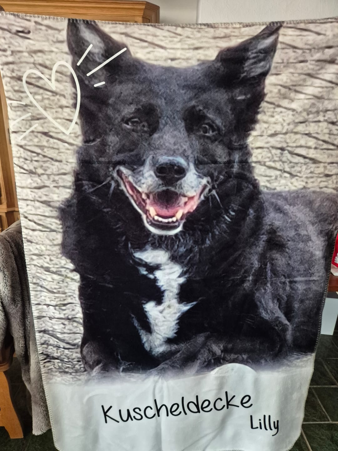 Customer photo review of Personalisierte Decke - Lieblingsdecke