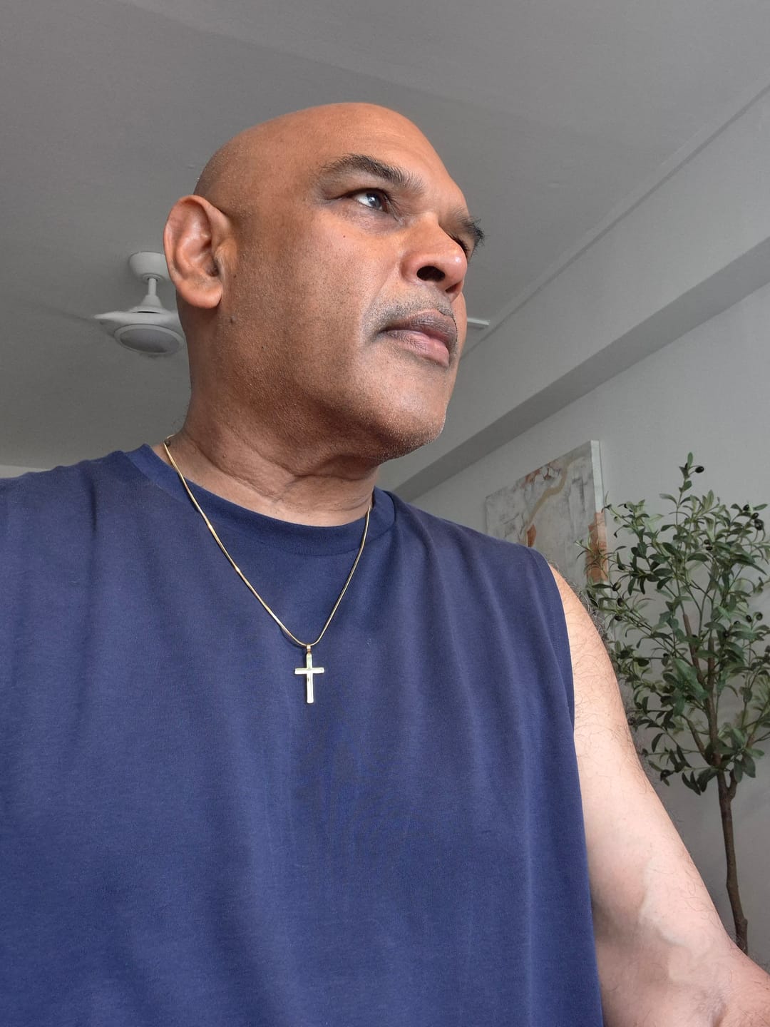 Customer photo review of Classic Cross & Square Chain