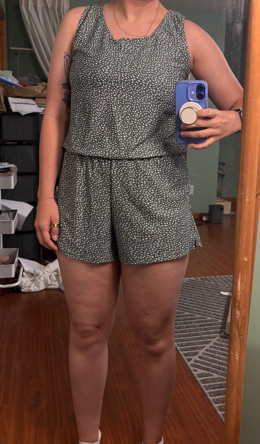 Customer photo review of sage swim romper